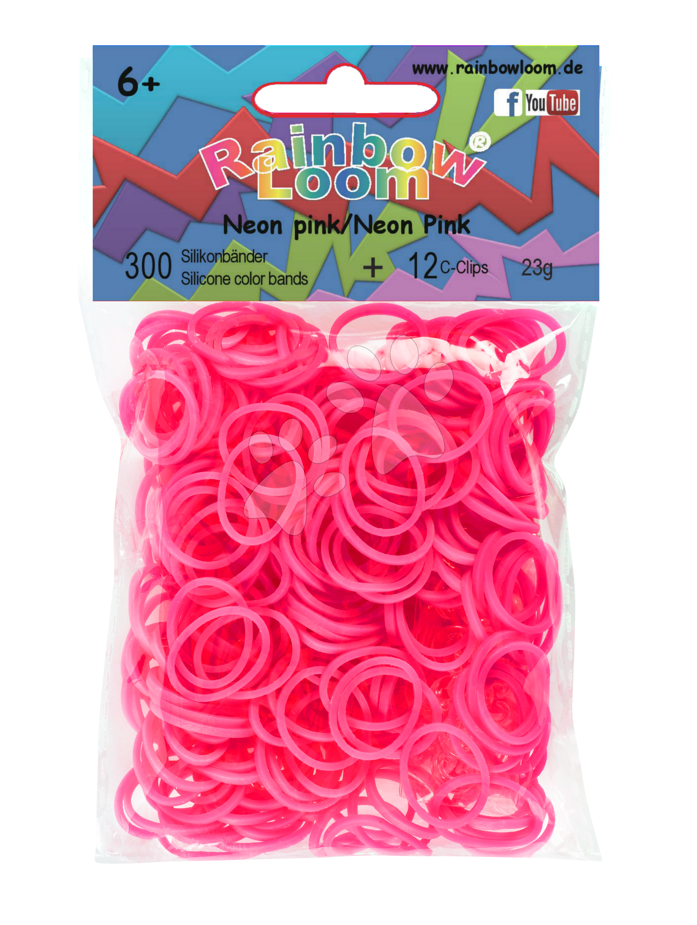 Rainbow Loom gyerek gumik neon 20259 rózsaszín
