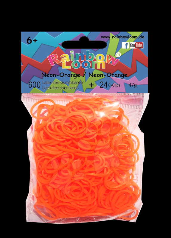Rainbow Loom detské gumičky neónové 20235 oranžové