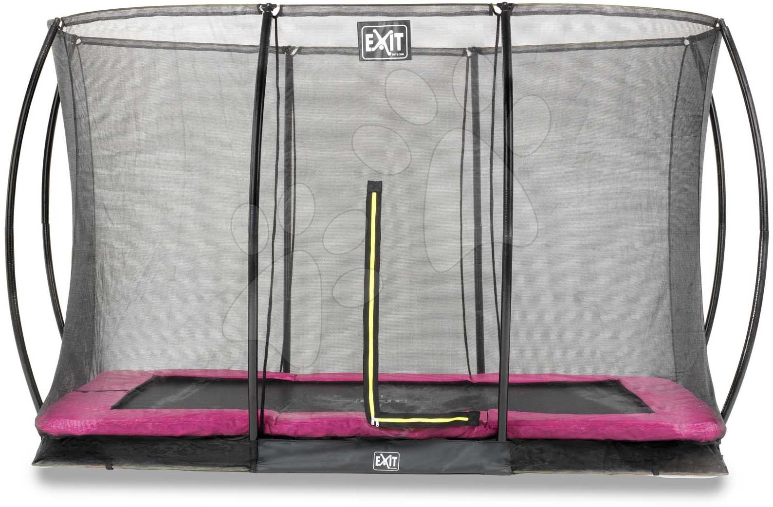 E-shop Trampolína s ochrannou sieťou Silhouette Ground Pink Exit Toys prízemná 244*366 cm ružová
