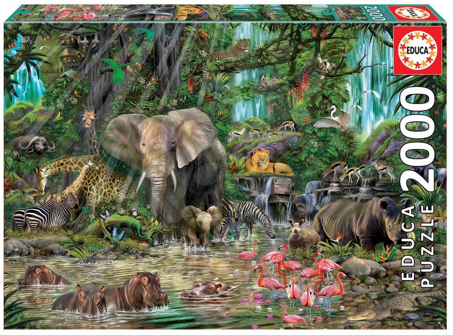 Educa Puzzle African Jungle 2000 dielikov 16013 farebné
