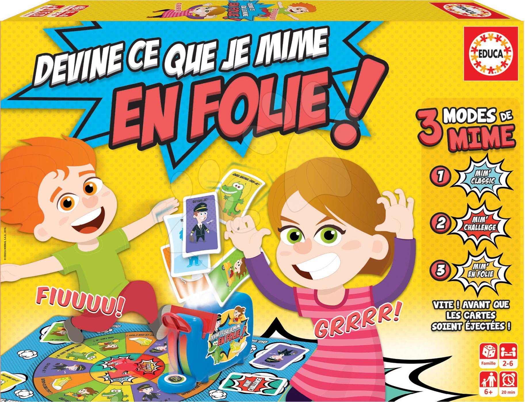 Társasjáték Devine Ce Que Je Mime En Folie! Educa francia nyelvű, 2-6 játékos részére 6 évtől