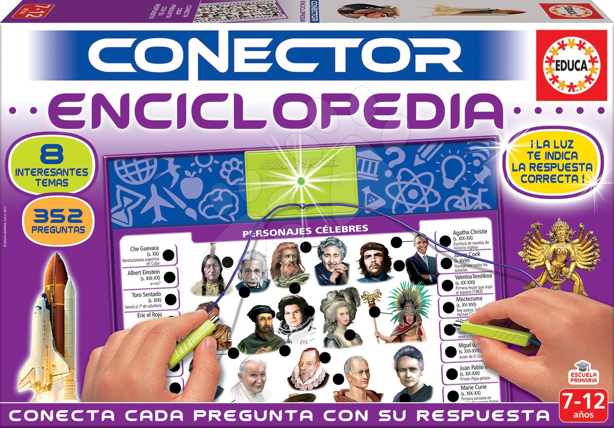 Társasjáték Conector Enciclopedia Educa spanyol nyelvű 352 kérdés 7-12 korosztálynak