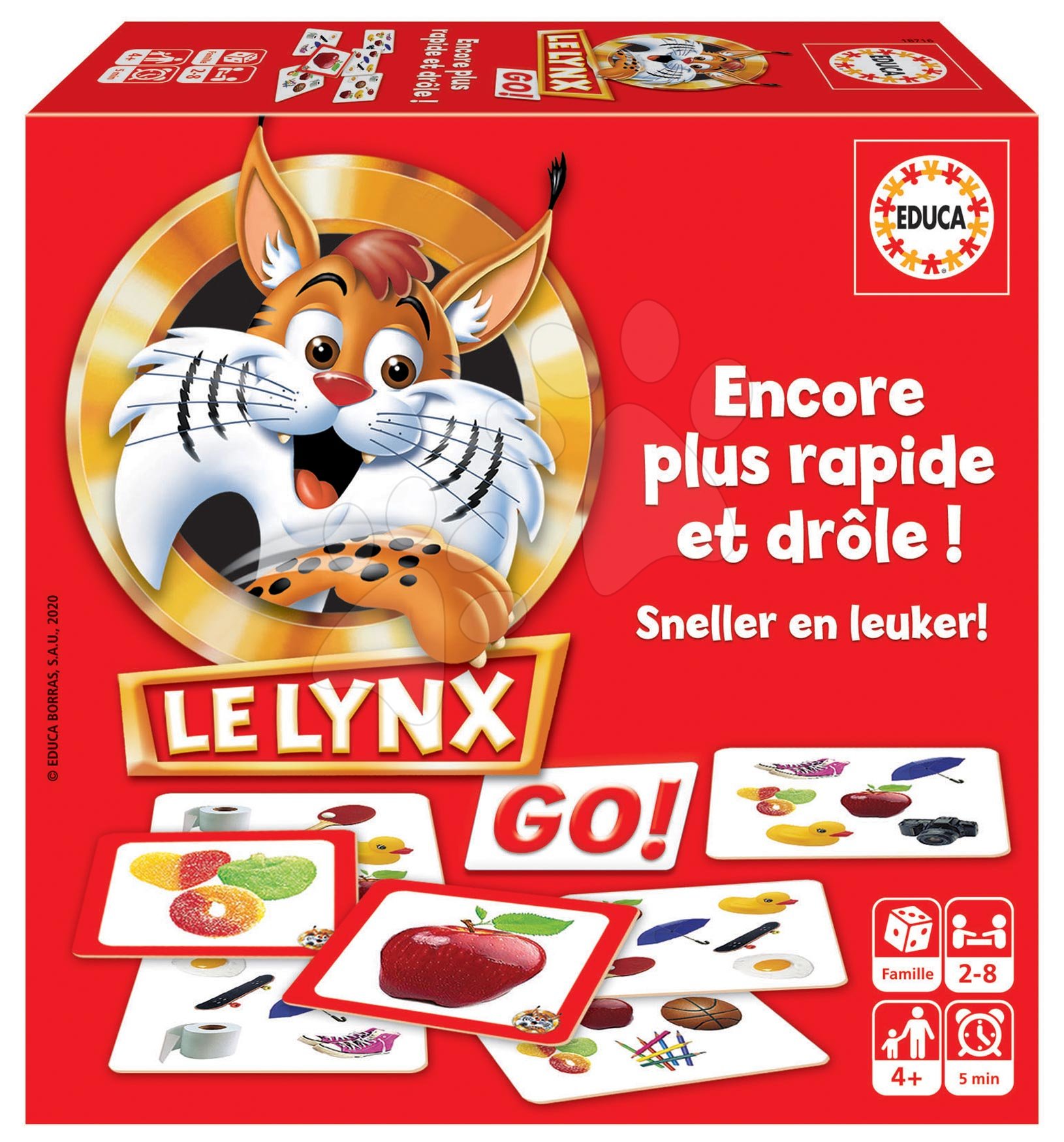 Társasjáték Lynx Gyors mint a hiúz Educa 60 ábrával legkiebbeknek francia 4 évtől
