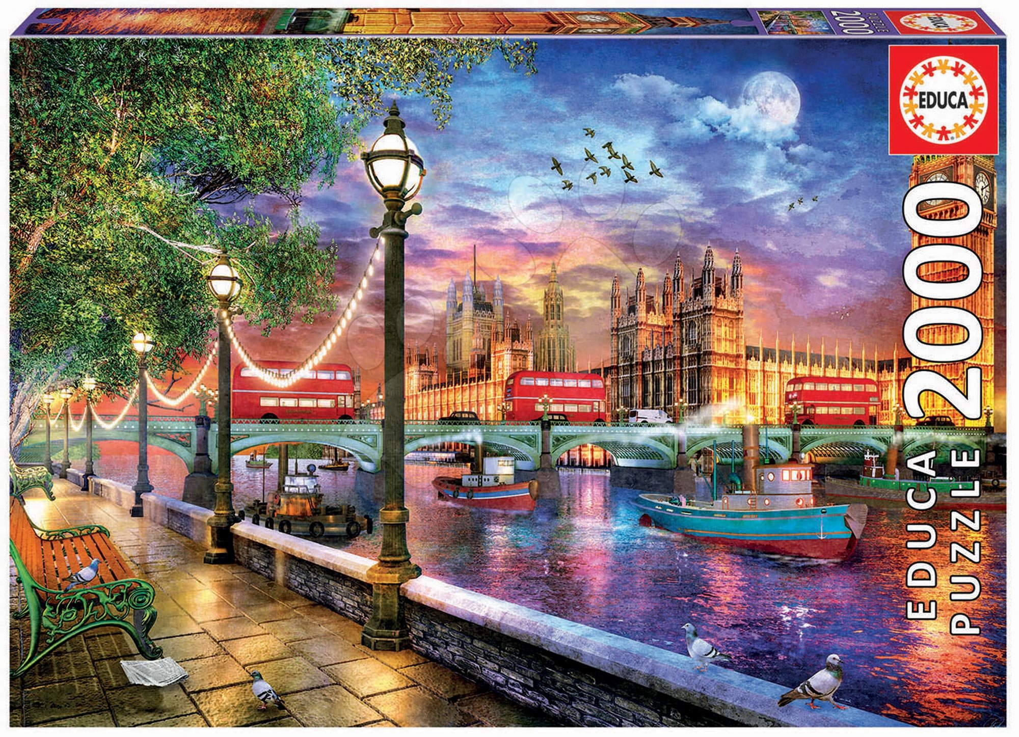Puzzle London at Sunset Dominic Davison Educa 2000 pezzi con