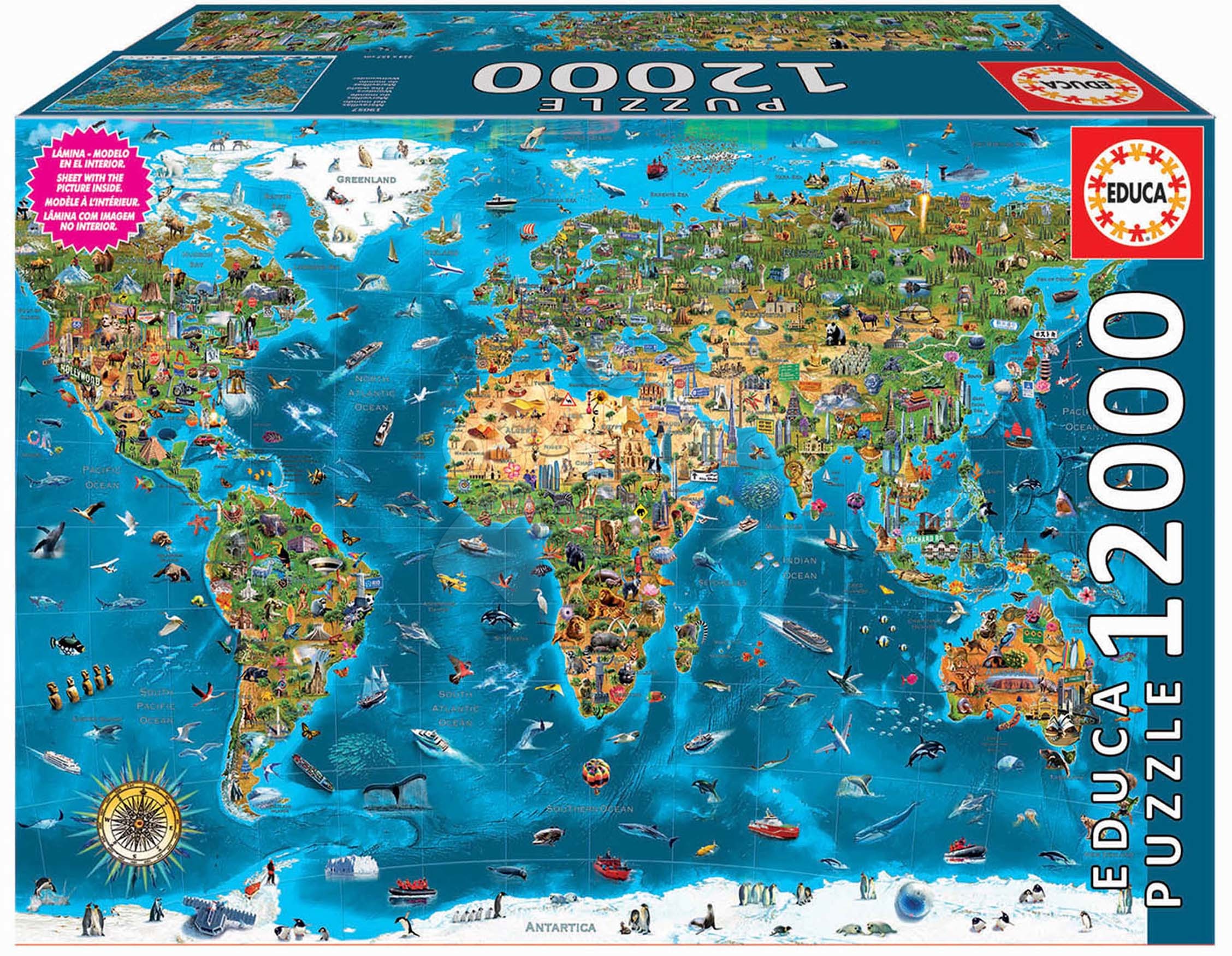 Puzzle 12000 dílků Wonders of the World Educa