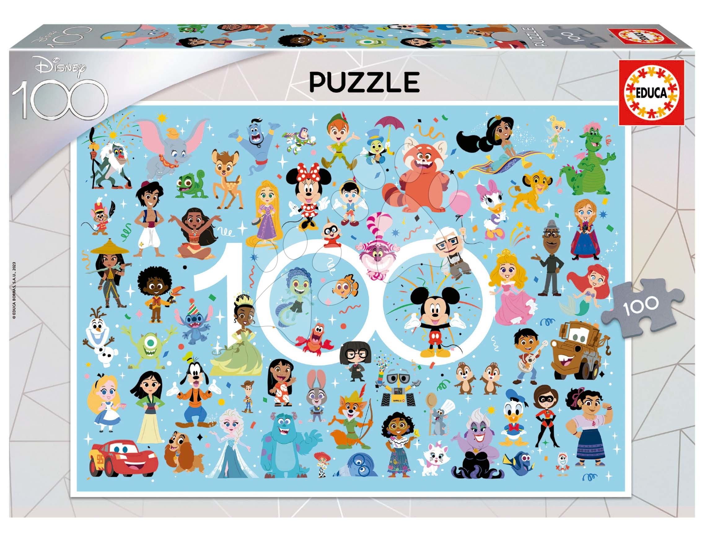 Educa borras 81 Pieces El Abecedario Mickey And Friends Wooden Puzzle  Multicolor