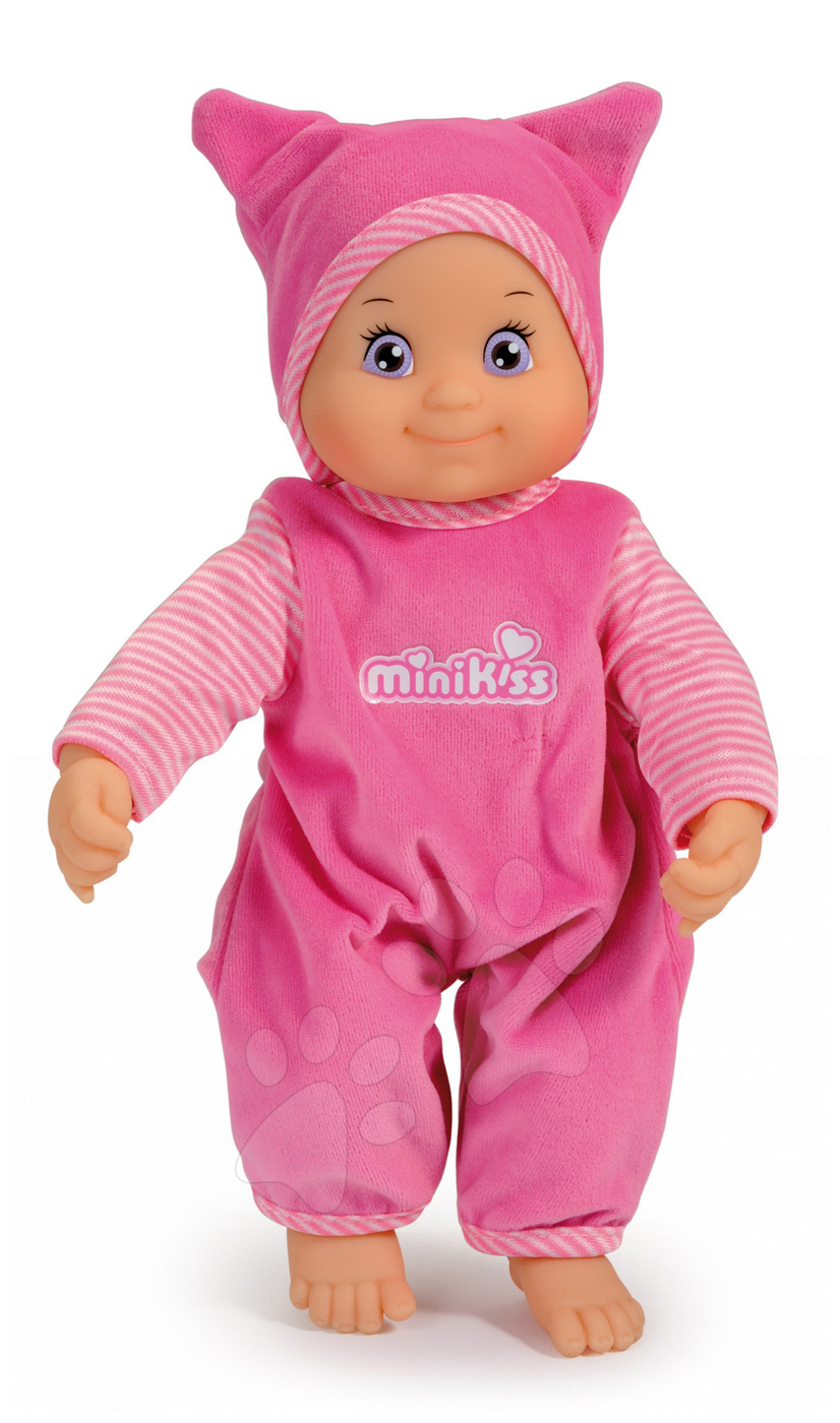 Smoby hangeffektes játékbaba Minikiss sapkában 210114 rózsaszín