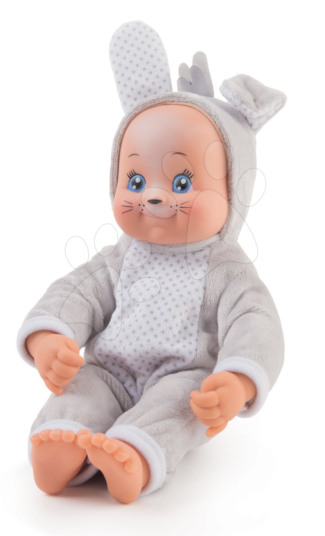 Játékbaba Nyuszi jelmezben Animal Doll Minikiss Smoby 27 cm hanggal 12 hó-tól