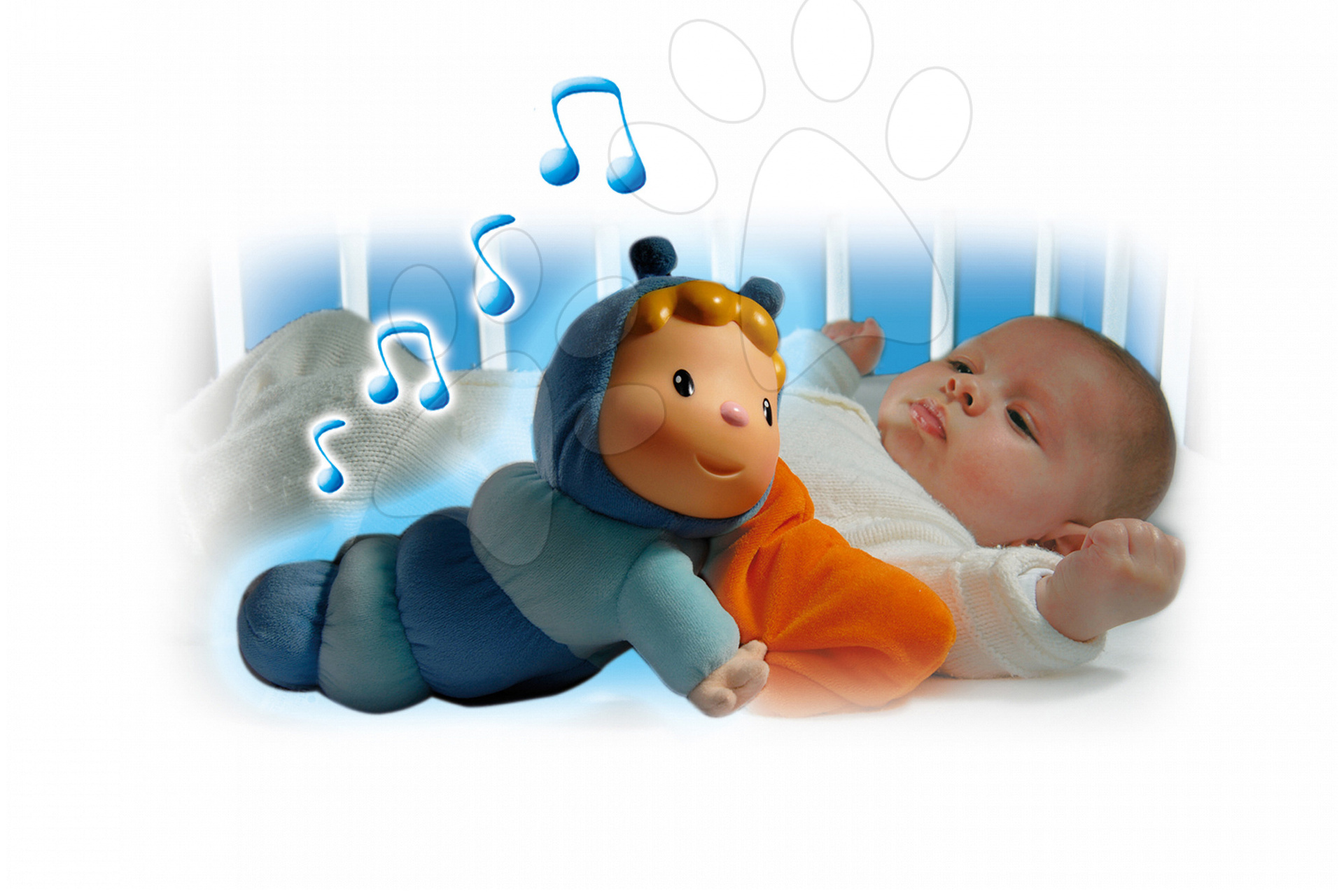 Smoby világító baba Chowing Cotoons csecsemőknek 211333 kék