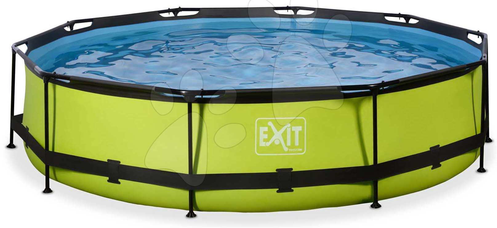 Medence szűrős szivattyúval Lime pool Exit Toys kerek acél medencekeret 360*76 cm zöld 6 évtől