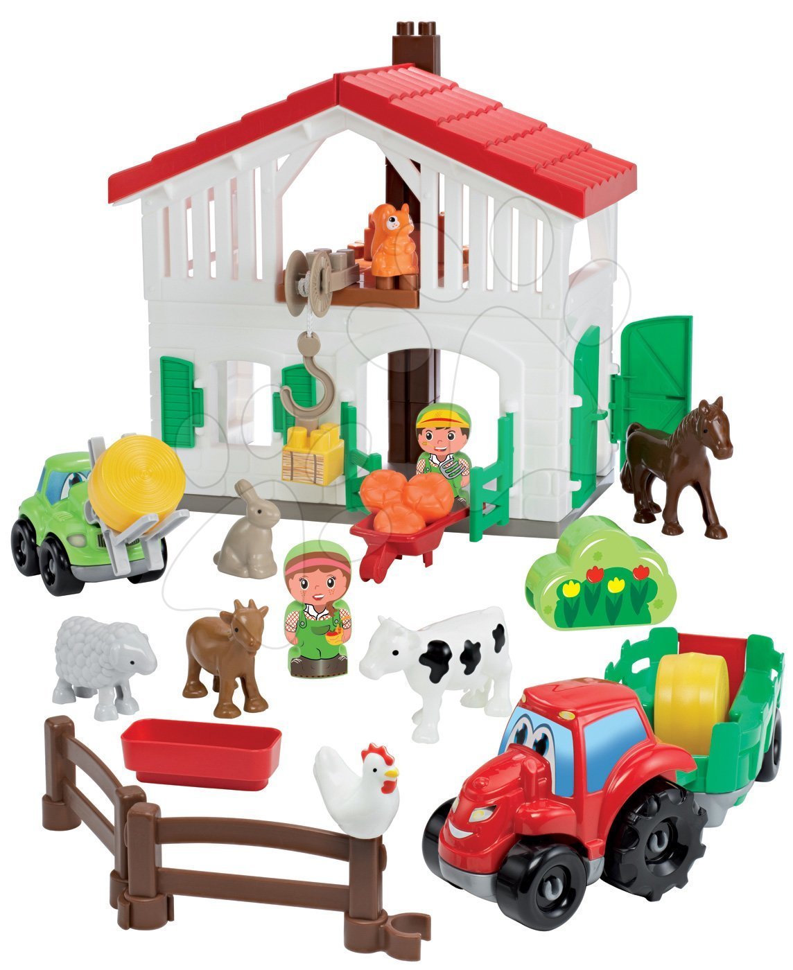 E-shop Écoiffier stavebnica farma s traktorom Abrick so 7 zvieratkami a 2 farmármi 3021