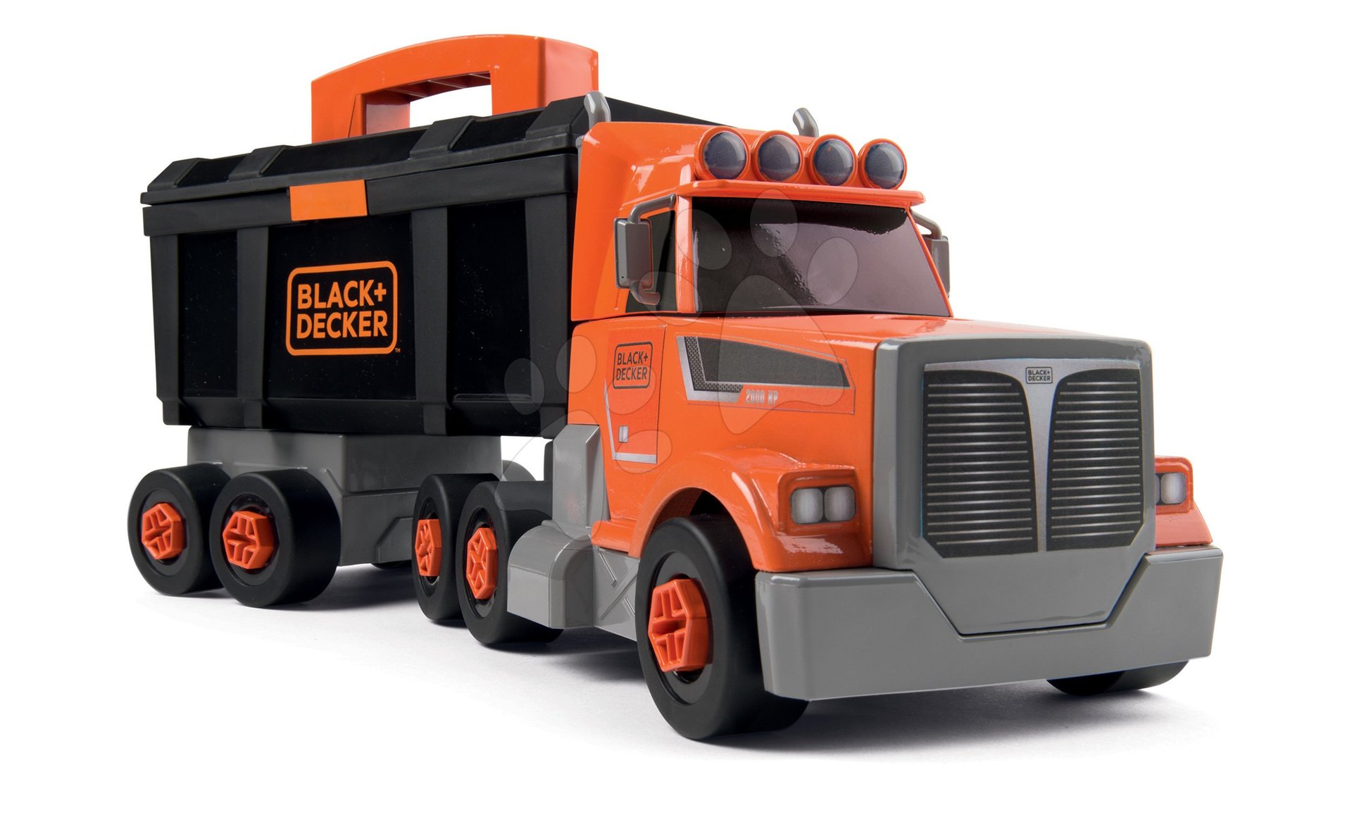 Kamion szerszámos bőrönddel Black&Decker Truck Smoby és 60 kiegészítővel, szerszámokkal