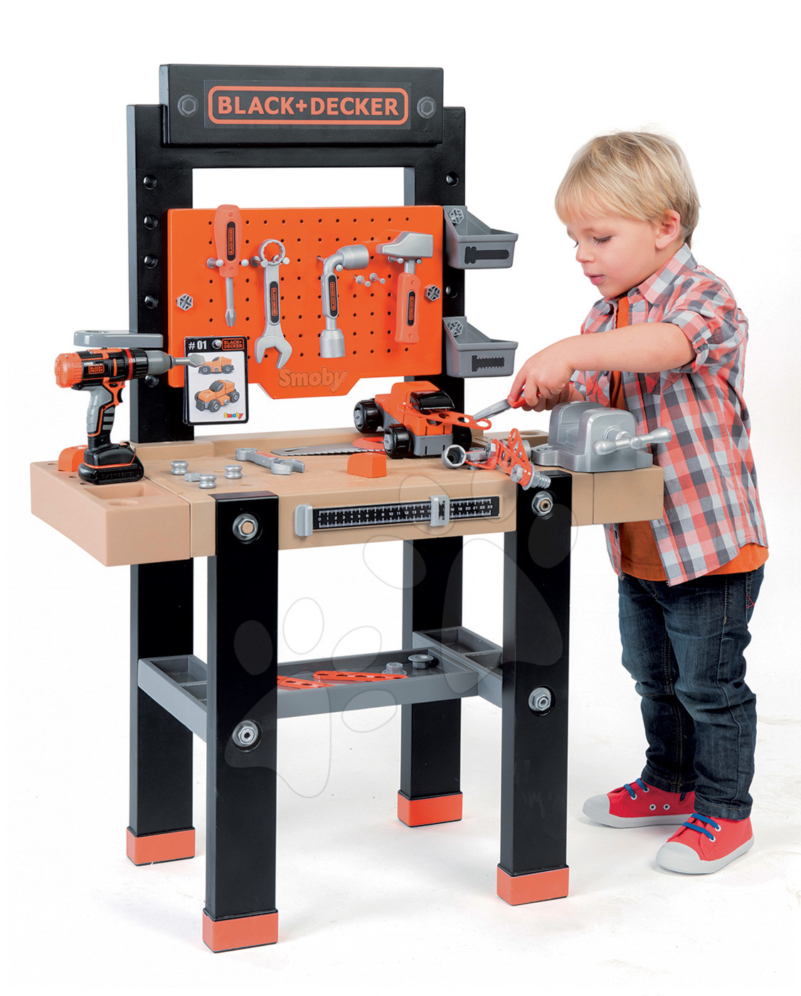 SMOBY BLACK & DECKER KIDS ULTIMATE WORKBENCH WITH 95 ACCESSORIES – TopToy