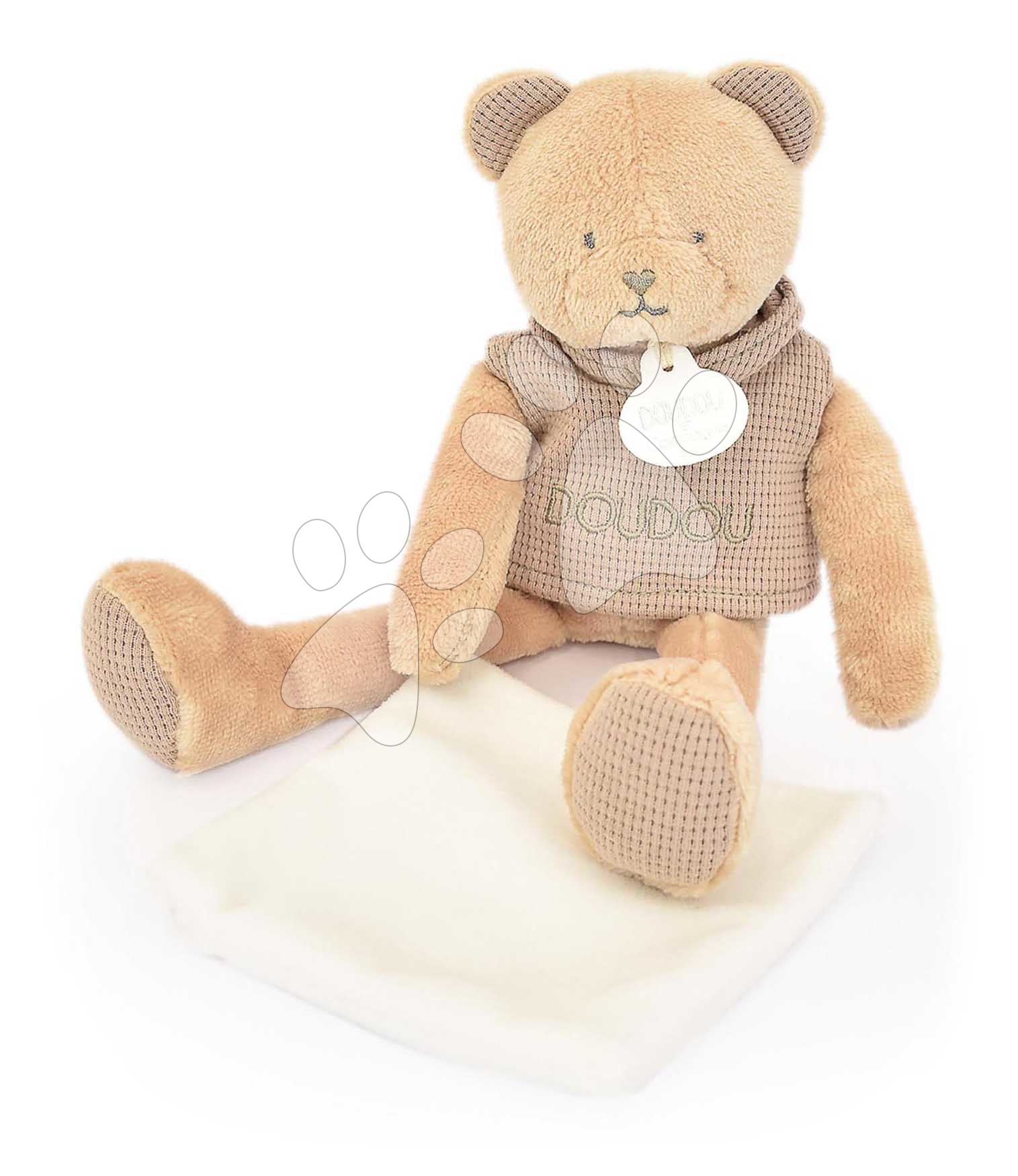 Plyšový medvedík Bear Sweety Doudou et Compagnie v darčekovom balení hnedý 25 cm od 0 mes