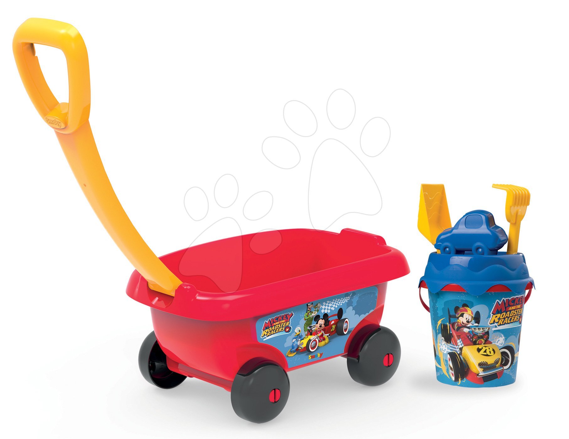 Smoby detský vozík na ťahanie Mickey s vedro setom 867003