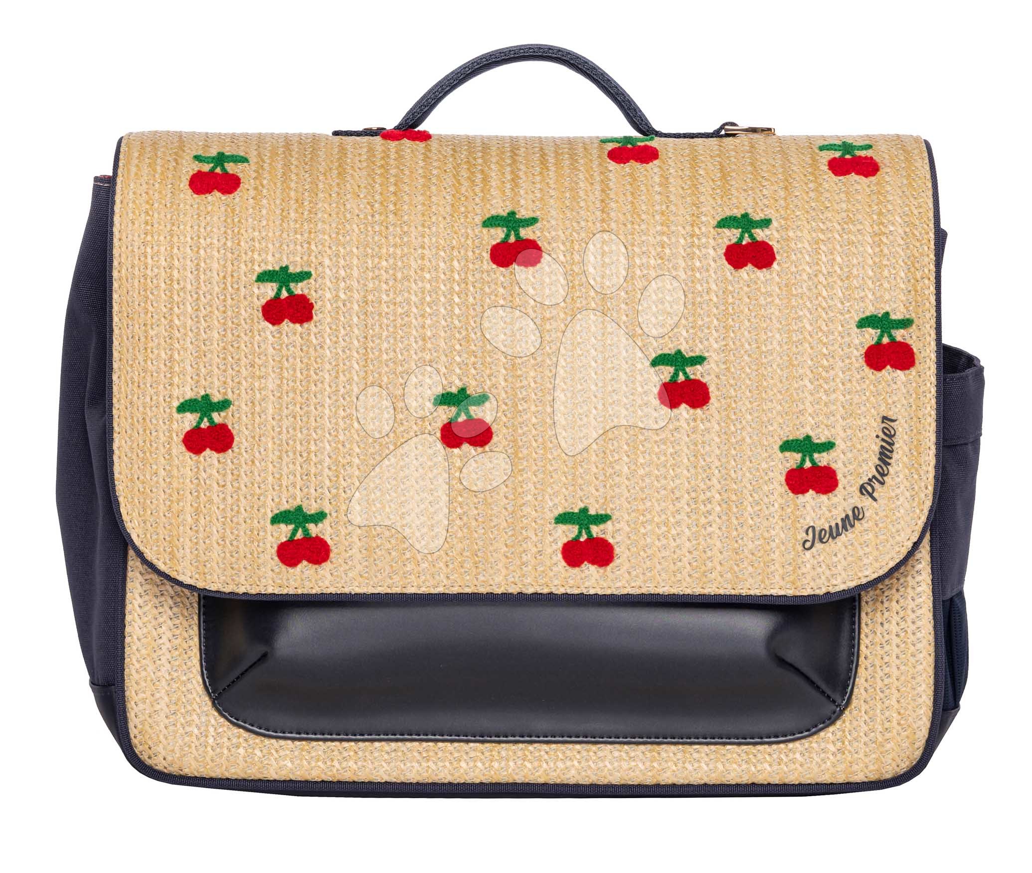 Školská aktovka It Bag Midi Raffia Cherry Jeune Premier ergonomická luxusné prevedenie 30*38 cm