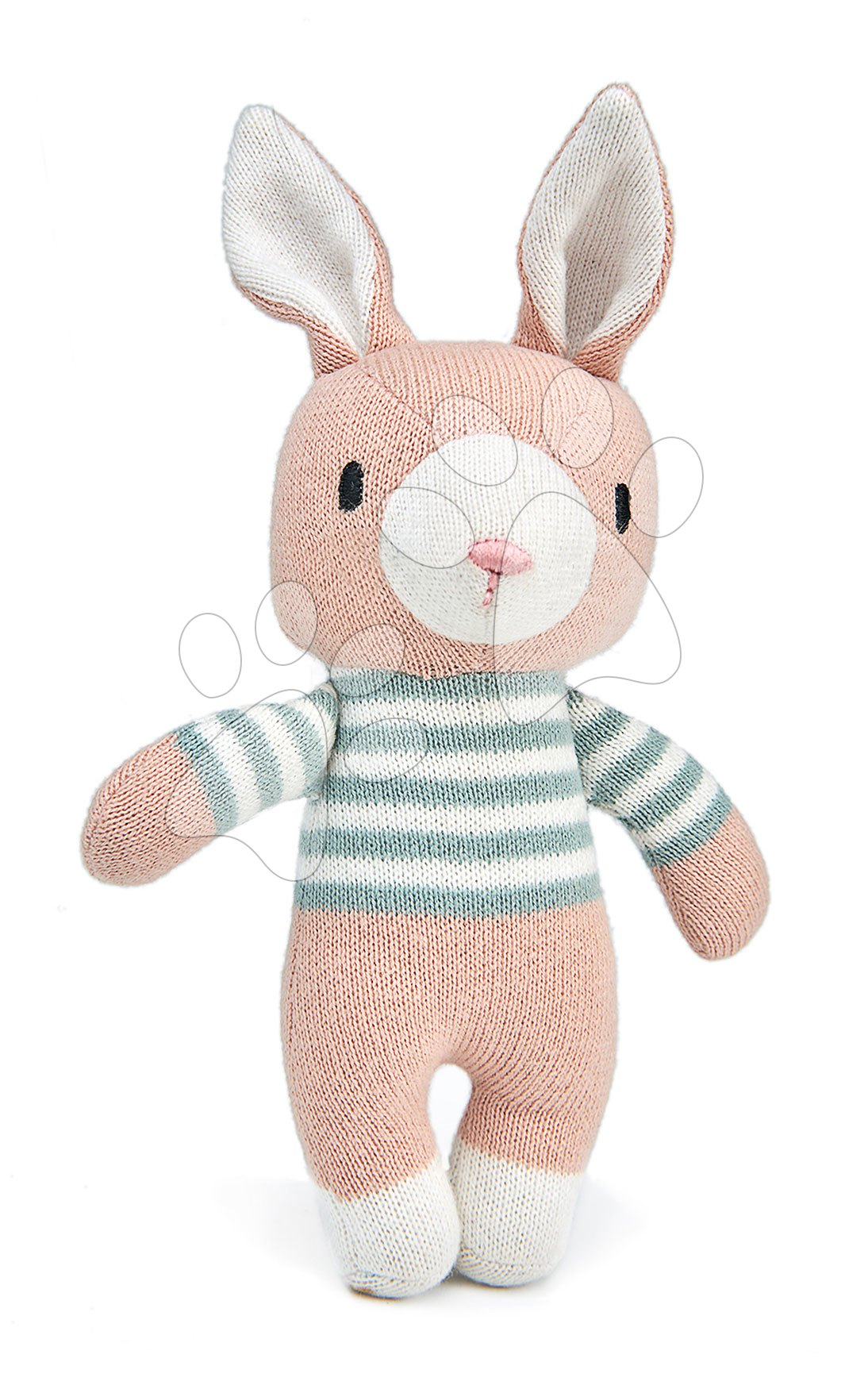 Kötött nyuszkó Finbar Hare Knitted Baby Doll Threadbear 18 cm puha lágy pamutból ajándékcímkével 0 hó-tól