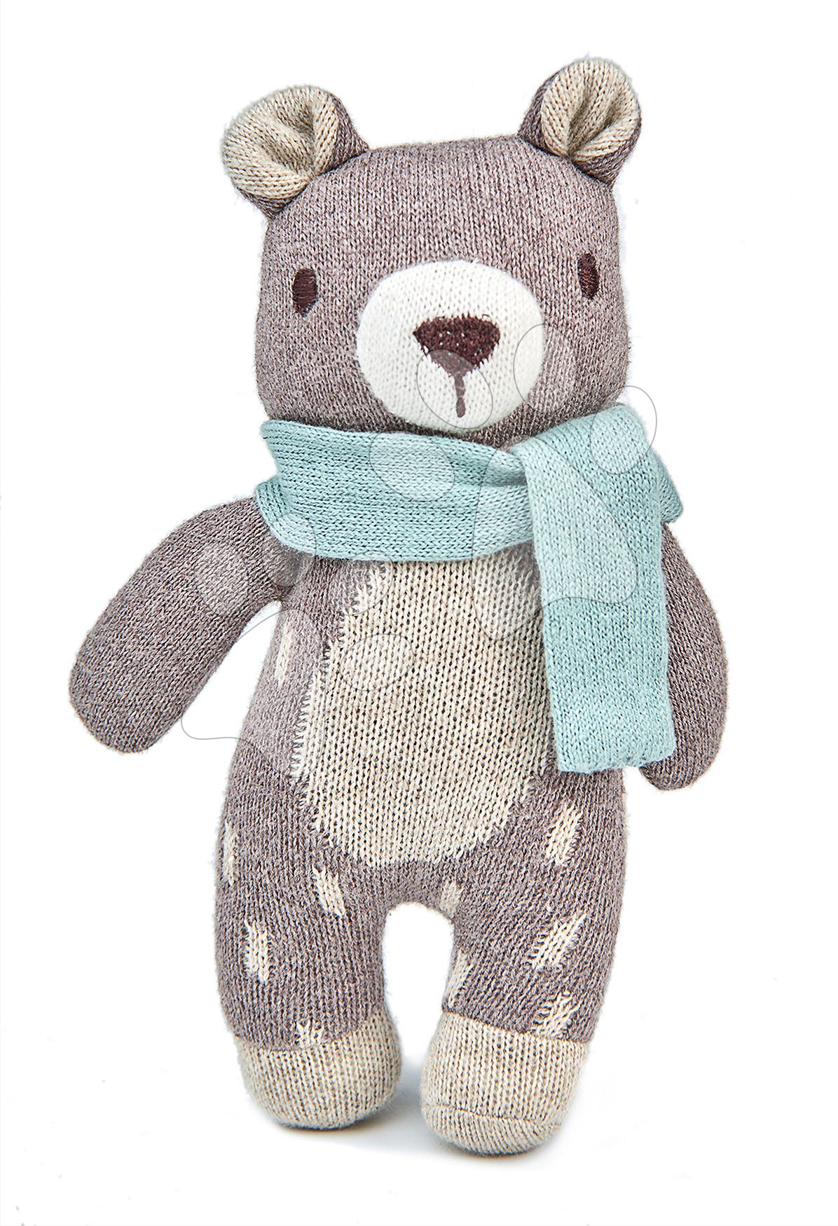Kötött mackó Fred the Bear Knitted Baby Doll Threadbear 18 cm puha és finom pamutból ajándékcímkével 0 hó-tól