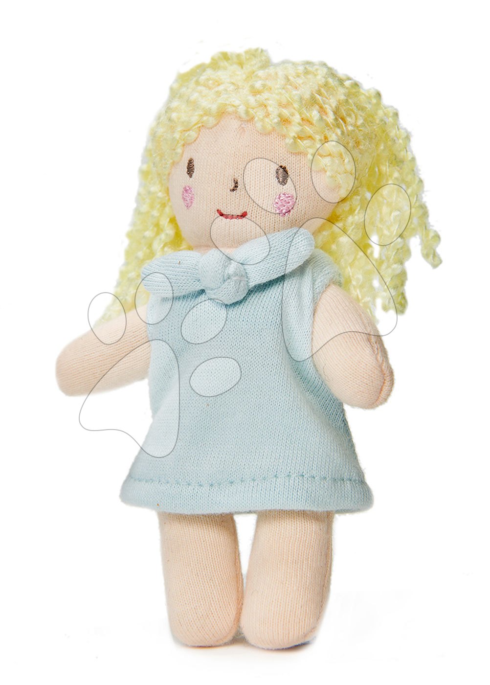 Bábika handrová Mini Fifi Doll ThreadBear 12 cm z mäkkého úpletu z bavlny so svetlými vláskami