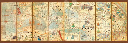 Puzzle cu 3000 de bucăți - Puzzle Mappa Mundi 1375 Educa - 1