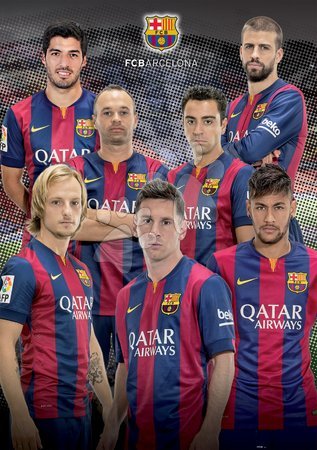 Puzzle 1000 dielne - Puzzle FC Barcelona Collage 2014-2015 Educa - 1