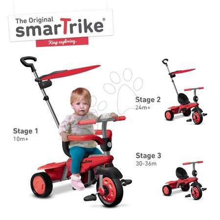 Tricikli od 10. meseca - Tricikel Carnival Red Touch Steering smarTrike 3v1 - 2