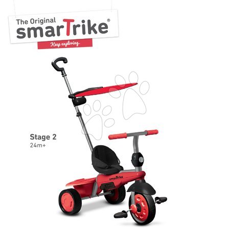 Tricikli od 10. meseca - Tricikel Carnival Red Touch Steering smarTrike 3v1 - 3