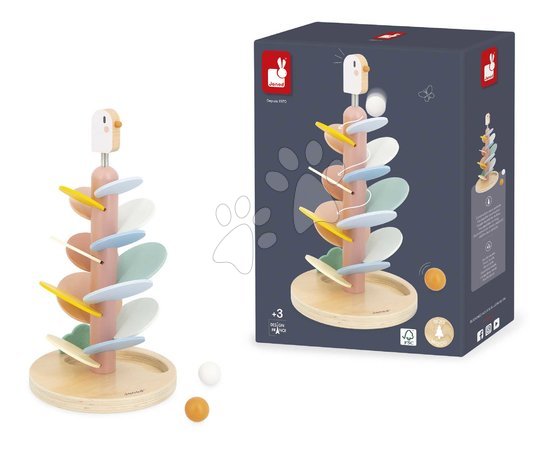 Jouets didactiques en bois - Drevená guľôčková dráha Vtáčik Bird Ball Run Sweet Cocoon Janod - 7