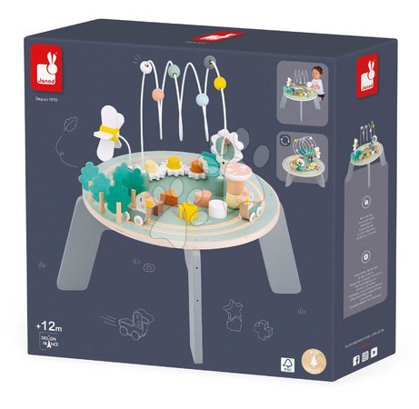  Készségfejlesztő fajátékok - Fa készségfejlesztő asztal Kert Garden Activity Table Sweet Cocoon Janod - 12