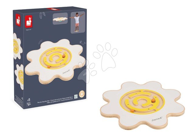 Wooden developmental toys - Balance board with labyrinth Flower Balance Board Sweet Cocoon Janod - 8