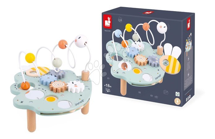 Jouets didactiques en bois - Drevený didaktický stolík List Activity Leaf Sweet Cocoon Janod - 6