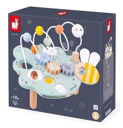 Jouets didactiques en bois - Drevený didaktický stolík List Activity Leaf Sweet Cocoon Janod - 7