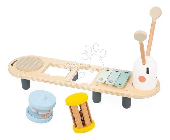 Wooden musical toy instruments - Wooden Musical Table Caterpillar Musical Stand Sweet Cocoon Janod - 2