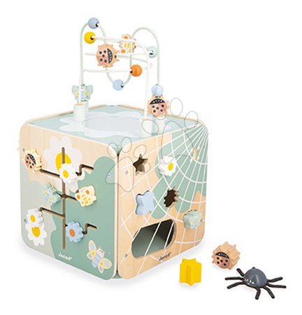 Jouets didactiques en bois - Drevená didaktická kocka Záhrada Multiactivity Maxi Cube Sweet Cocoon Janod - 1