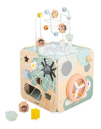 Jouets didactiques en bois - Drevená didaktická kocka Záhrada Multiactivity Maxi Cube Sweet Cocoon Janod - 2