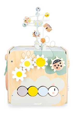 Jouets didactiques en bois - Drevená didaktická kocka Záhrada Multiactivity Maxi Cube Sweet Cocoon Janod - 5