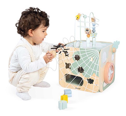 Jouets didactiques en bois - Drevená didaktická kocka Záhrada Multiactivity Maxi Cube Sweet Cocoon Janod - 8