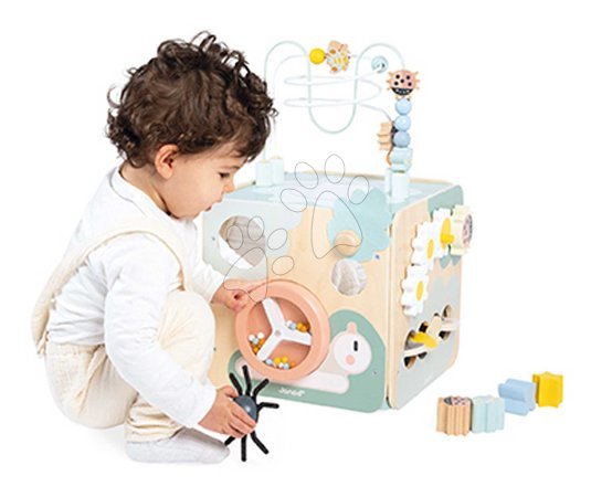 Jouets didactiques en bois - Drevená didaktická kocka Záhrada Multiactivity Maxi Cube Sweet Cocoon Janod - 9