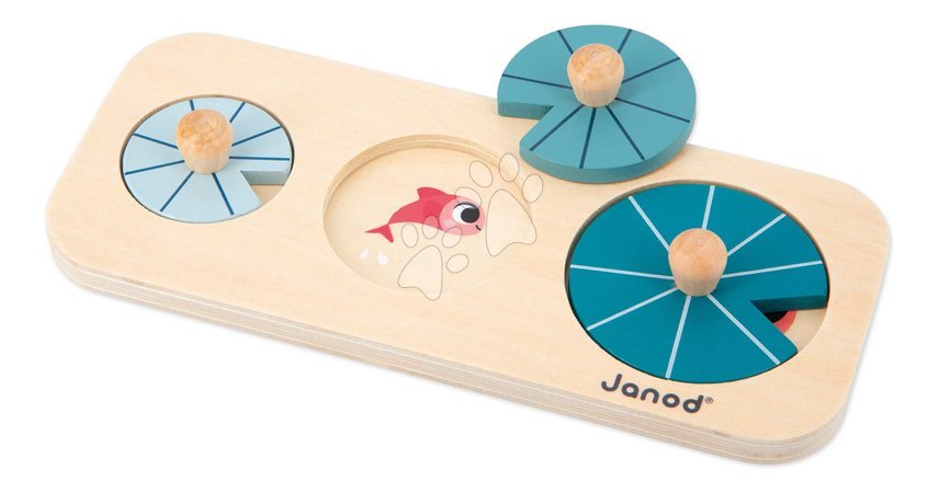 Wooden developmental toys - Educational box for stimulating sensory perception Janod - 18