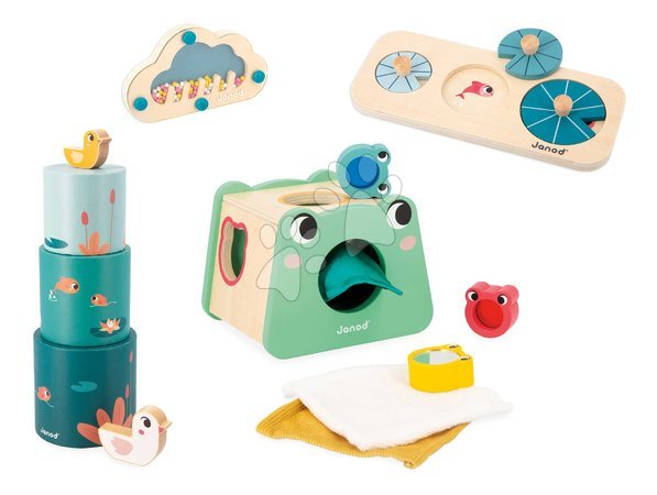 Wooden developmental toys - Educational box for stimulating sensory perception Janod - 22