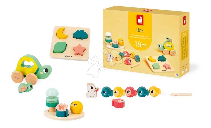 Wooden developmental toys - Educational box for improving fine motor skills Janod - 17