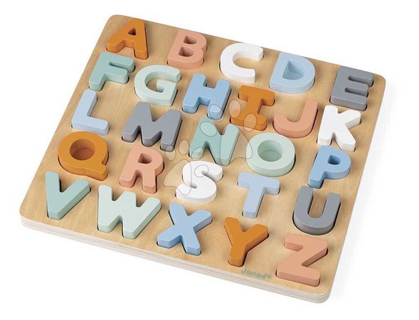 Wooden educational games - Wooden stacking puzzle Abedeca Alphabet Puzzle Sweet Cocoon Janod - 1