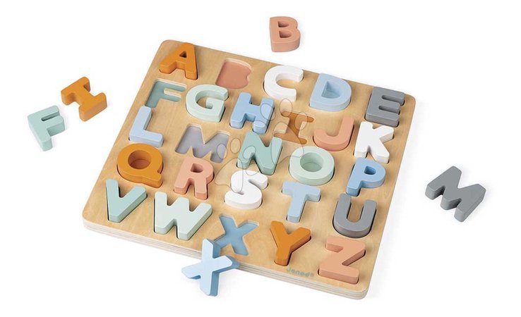 Wooden educational games - Wooden stacking puzzle Abedeca Alphabet Puzzle Sweet Cocoon Janod - 3