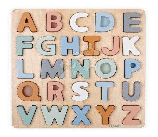 Wooden educational games - Wooden stacking puzzle Abedeca Alphabet Puzzle Sweet Cocoon Janod - 4