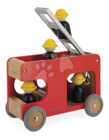 Wooden toy cars - Wooden fire truck Fire Engine Bolid Janod - 3