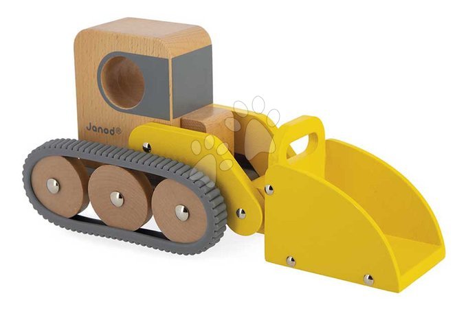 Wooden toy cars - Wooden toy trucks Dump Truck and Bulldozer Bolid Janod - 2