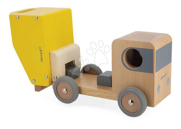 Wooden toy cars - Wooden toy trucks Dump Truck and Bulldozer Bolid Janod - 3