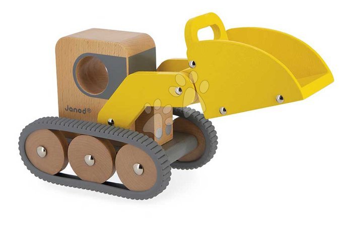 Wooden toy cars - Wooden toy trucks Dump Truck and Bulldozer Bolid Janod - 4