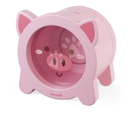 Dřevěné hračky | Strana 11 - Drevená pokladnička Prasiatko Piggy Moneybox Janod