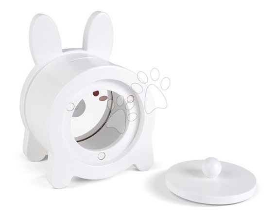 Drewniane gry edukacyjne  - Drevená pokladnička Zajačik Rabbit Moneybox Janod - 2